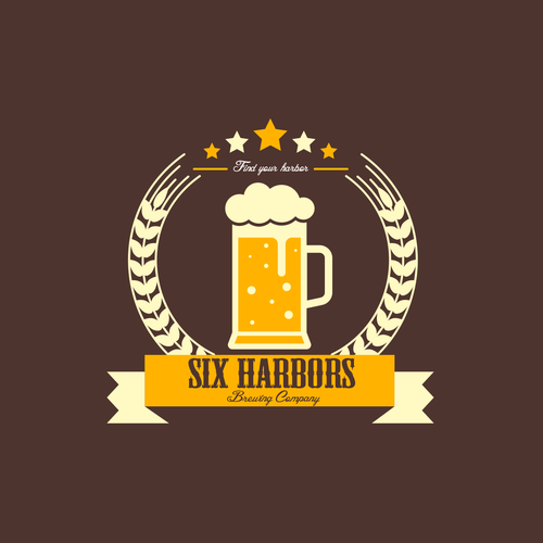 Six Harbors Brewing Company Logo Design | Logo design contest