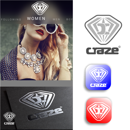 Sophisticated, luxury, edgy social shopping app icon/logo Design by HaraldKor