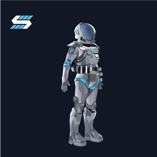 Statellite needs a futuristic low poly astronaut brand mascot! Design by harwi studio