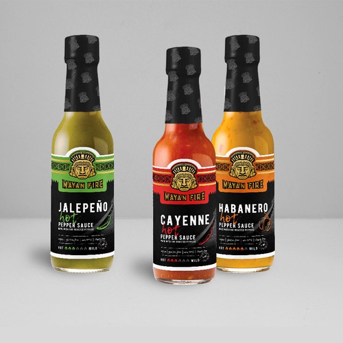 Design di Mayan Fire Hot Sauce di Iva Tan