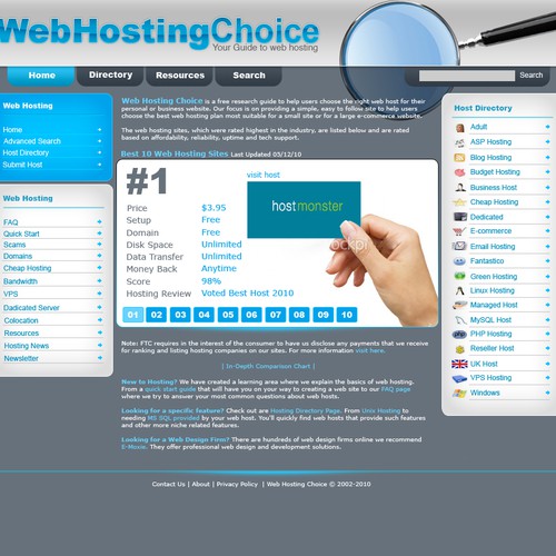 Redesign WebHostingChoice.com Design by tabooarts
