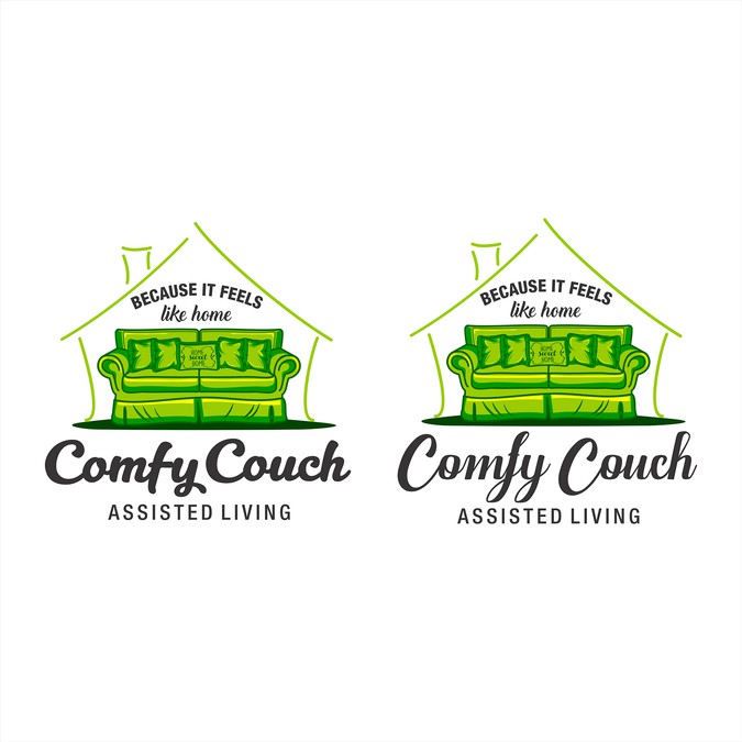 Comfy Couch Assisted Living, can you create love and warmth in a logo