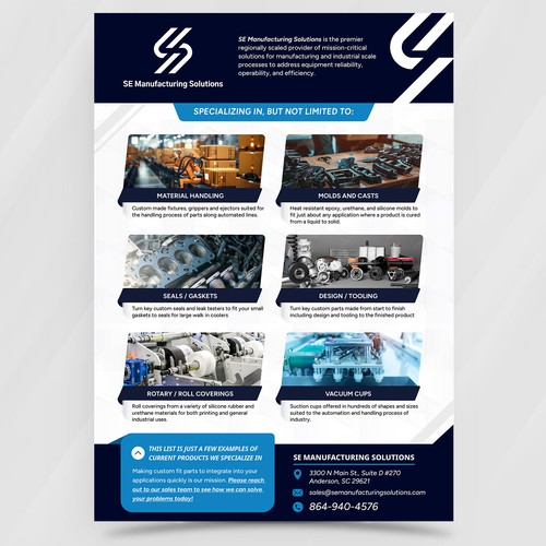 Clean single page line card for potential customers Design by Chriest.