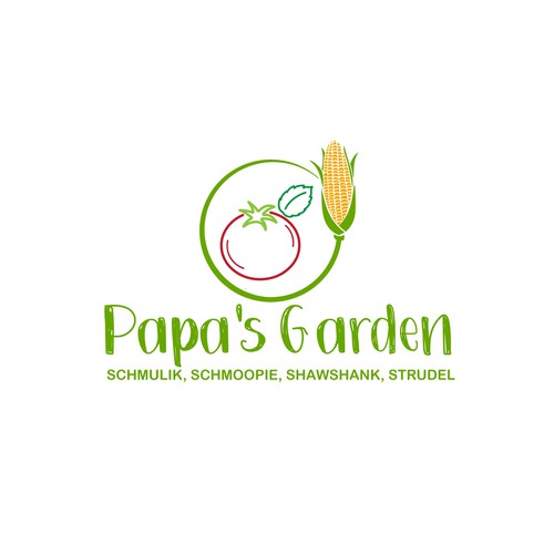 Fun garden logo for our kids to honor grandpa Design by Web Hub Solution