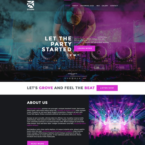 dj karma - playing good music since 2007 Design by JTrends∞17Media