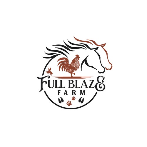 Logo needed for local small farm 'Full Blaze Farm' Design by Monk Brand Design