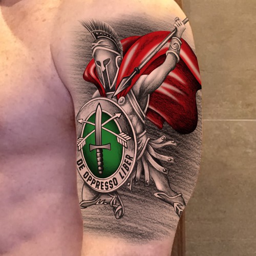 Spartan Tattoo Design by eselwe