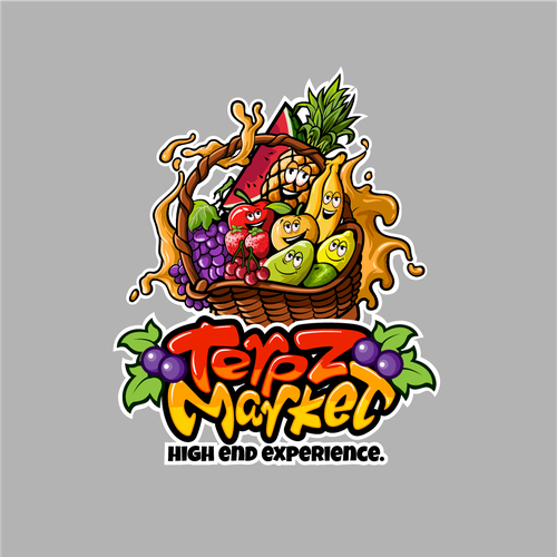 Design a fruit basket logo with faces on high terpene fruits for a cannabis company. Design por Antonius Agung