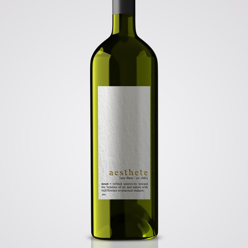 Minimalistic wine label needed Design by Alem Duran