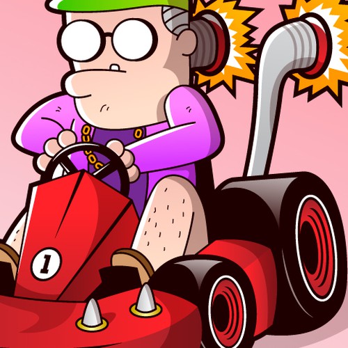 Granny Racer - App game illustration | Illustration or graphics contest