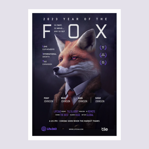 Life360 2023 Year of the Fox Poster Design by ashous™