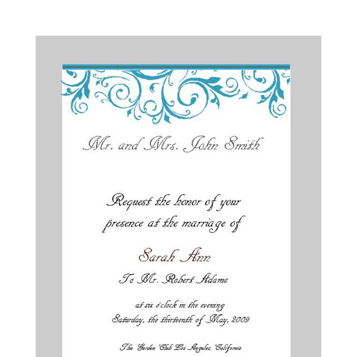 Letterpress Wedding Invitations Design por rengised