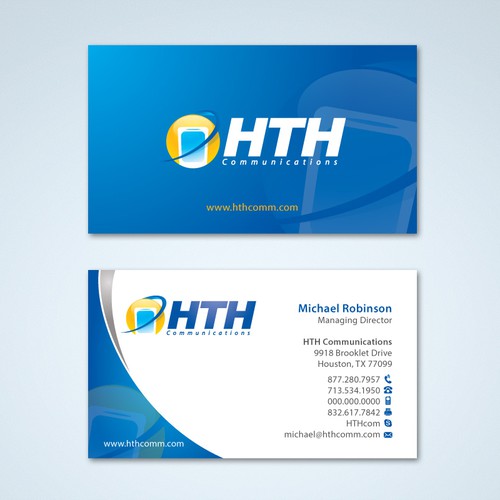Business Card for HTH Communications Design by Tcmenk