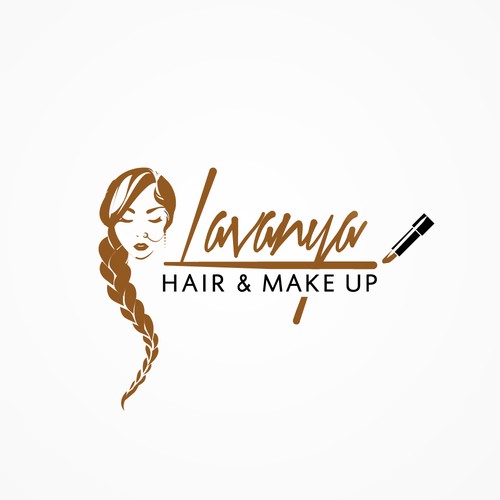Indian/Western - Hair and Make up logo Design by EllyFish