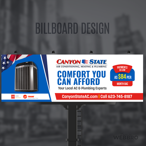 Design An Eye-Catching Billboard For An HVAC Company Design by WebBro