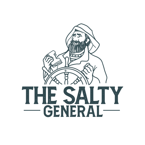 Salty New England General Store / sandwich shop combining classic text & modern imagery Design by Wuiing!