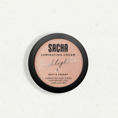 Sacha Luminating Cream Highlighter Design by @evergracedesign