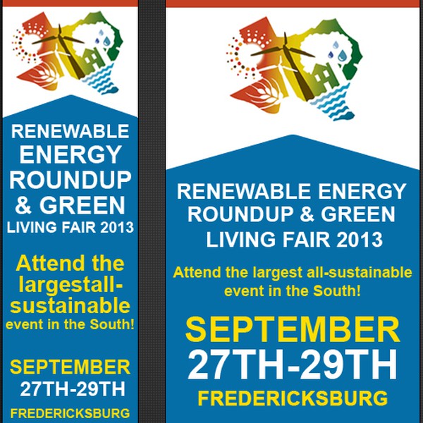 Design by Webzline titled "Renewable Energy Roundup needs a new banner ad"