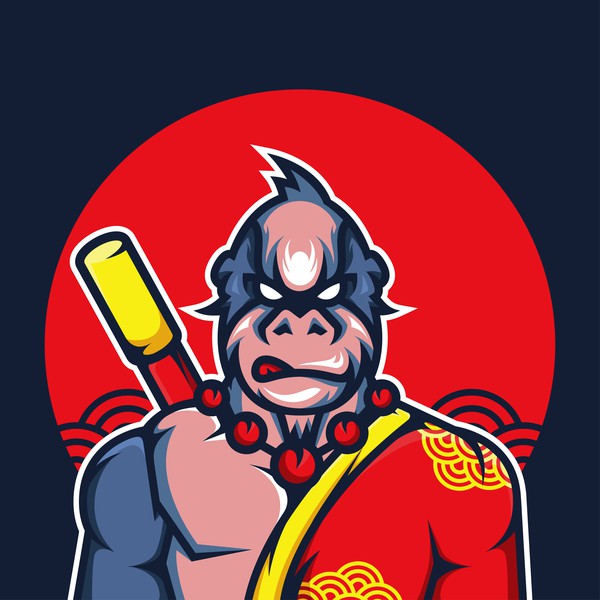 Design by joglodeeshine titled "Monkey Knight Vector Design"