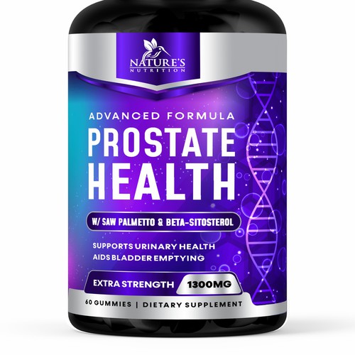 Nature's Nutrition needs a Men's Prostate Health product label Design by GenScythe