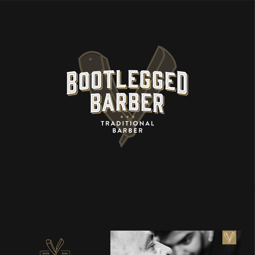 Traditional Barber shop logo Design by differentspecies