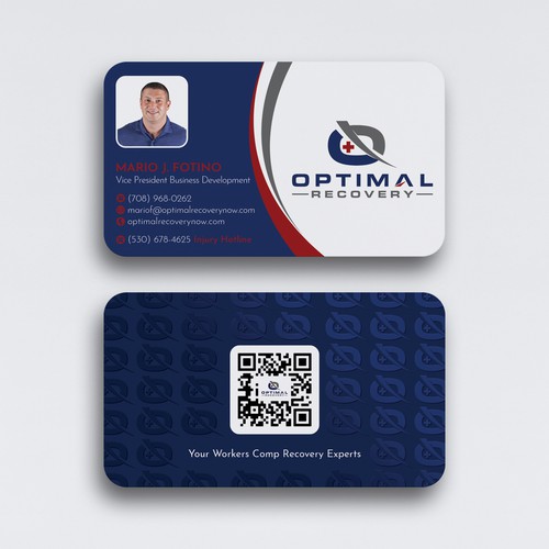 Optimal Recovery Business Card Design by Upwork