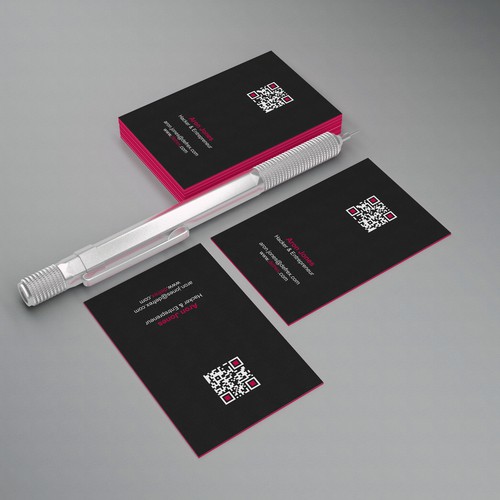 Create an elegant business card for an entrepreneurial hacker Design by rikiraH