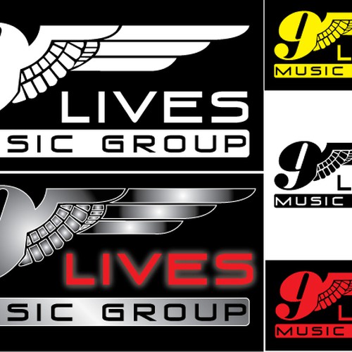 Design di 9 Lives Music Group Record Label LOGO di RustyNib