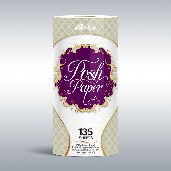 Posh Paper Towels Package Design