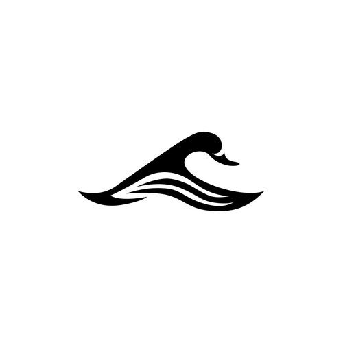Coastal lifestyle brand featuring a mallard duck and wave, appeal to outdoor enthusiasts and surfers Diseño de Raz4rt