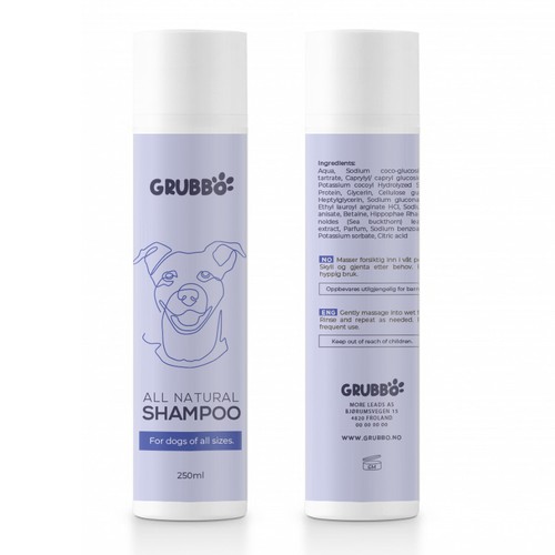 Design label for dog shampoo Design by intanamir