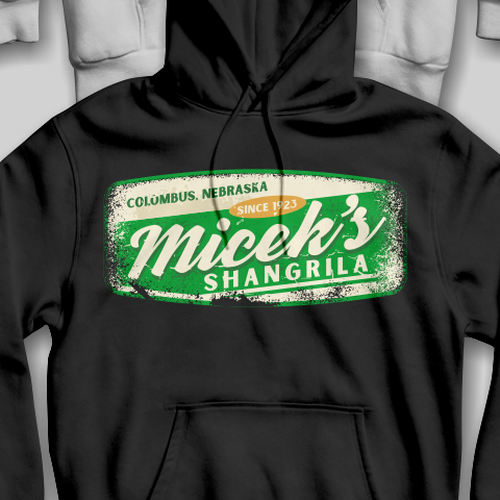 Retro hoodie illustration design for family owned bar Design by RenzWa