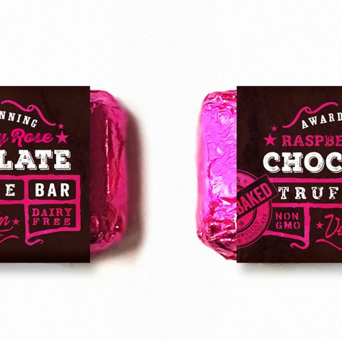 Modern, Clean, Contemporary, Bold, Chic, Retro packaging for chocolate bar wrapper or sleeve Design by Martis Lupus