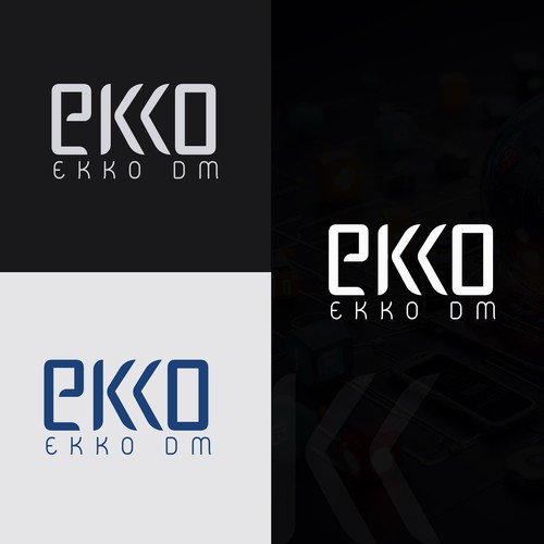 SIMPLE LOGO - ekko Letters then dm after Design by DotBezier