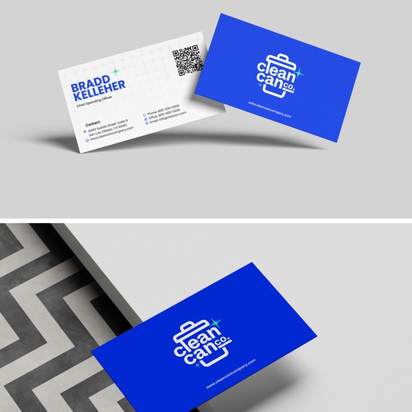 Corporate Business Card Design for National Cleaning Brand – Clean Can Co