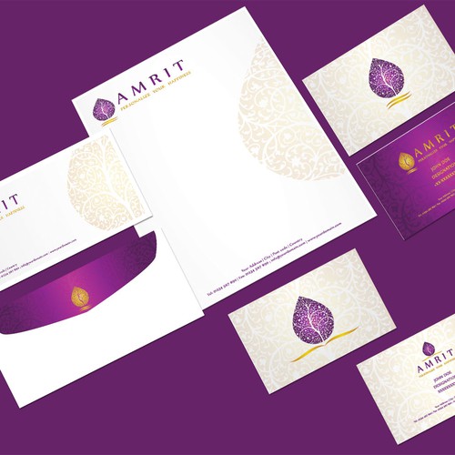 Create a modern exotic visual for Amrit Design by dtly2k designs