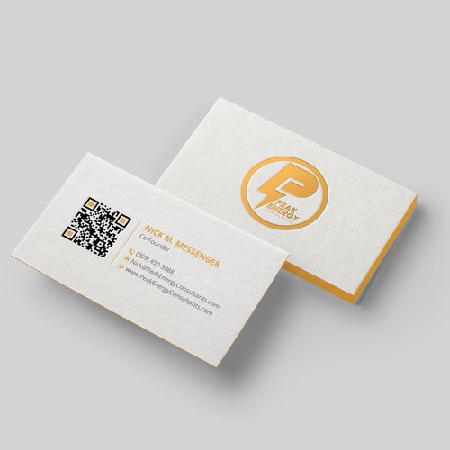 Modern Business Card Design for Electric Energy and Solar Company Design by Taaiebah