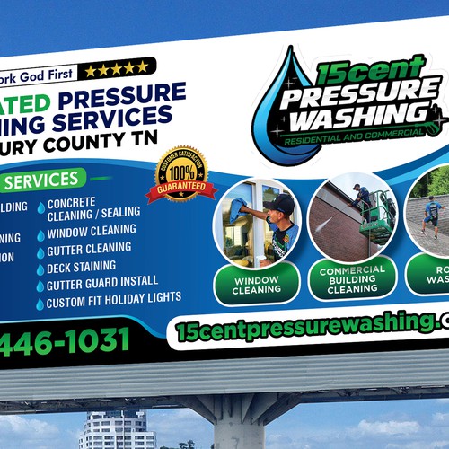 Modern Pressure Washing Billboard Design by abirk1