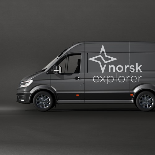 "norsk explorer" minimal nordic design for adventure travel Design by logosapiens™