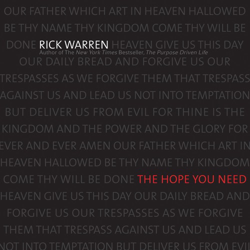 Design Rick Warren's New Book Cover Design by MaryBellus