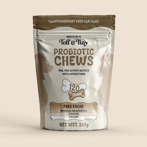 Pouch packaging design - Probiotic Chews for dogs Design by sadiaafrinrumky