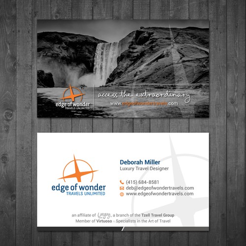 Create a card that exudes the awesomeness of luxury adventure travel Design by Tcmenk