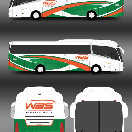 Charter Bus Graphics Incorporating Company Logo Competition Design by Kiky Rizki