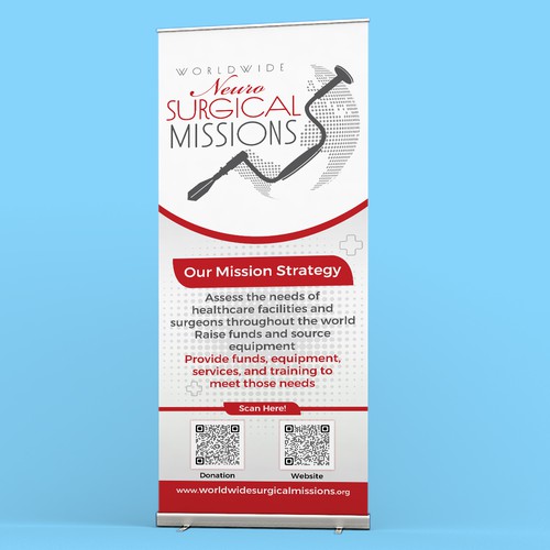 Surgical Non-Profit needs two 33x84in retractable banners for exhibitions Diseño de GusTyk