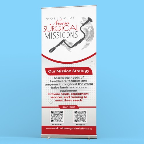 Surgical Non-Profit needs two 33x84in retractable banners for exhibitions Design by GusTyk