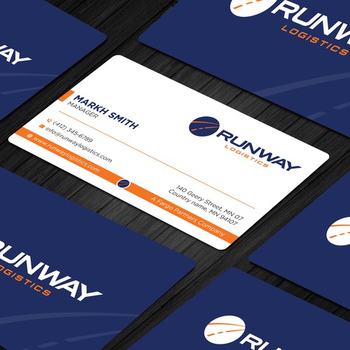 Runway Logistics Business Card Design by prosenjit_P