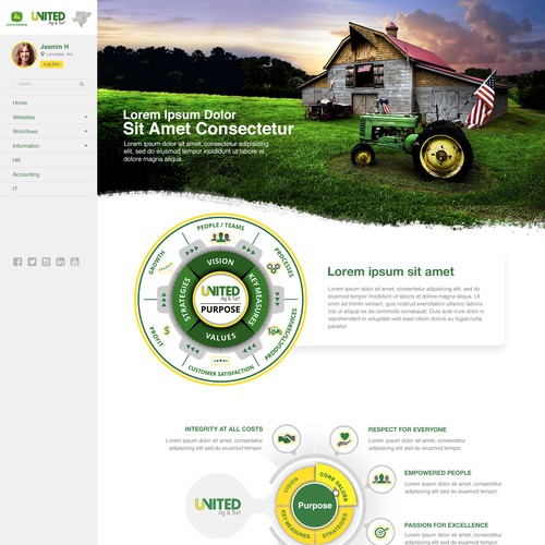 Looking for "stunning" & "Unique" Company Intranet Design Design by | Aquarian |