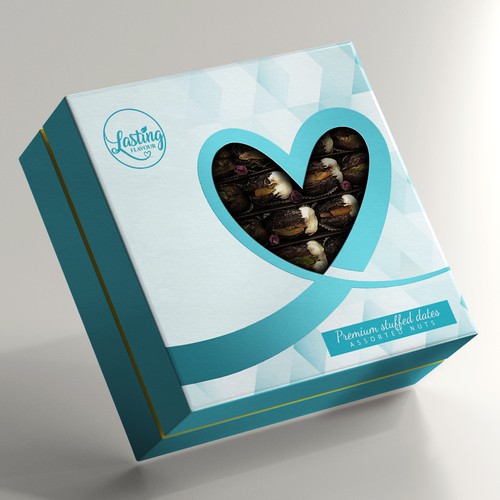 We need a powerful package design for our new assorted stuffed dates product Design by IleanaP