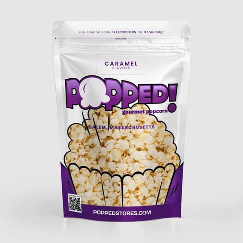 Lets make a POPPIN' popcorn bag design! Design by • ArsyaCreativisia •