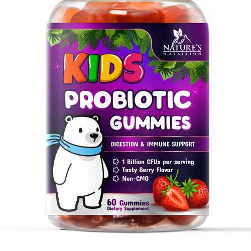 Designs | Cute Kids Probiotic Gummies Design needed for Nature's ...